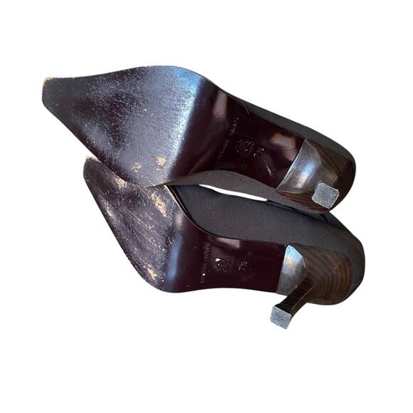 Martinez Valero Chocolate Brown Stretch Lycra Point Toe Boots size 7.5 - Picture 8 of 9